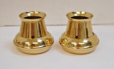 PAIR OF BRASS BOVE STYLE 1 1/2