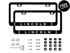 2pcs Aluminum Alloy License Plate Holder for Lincoln Cars SUV's & Trucks Black picture