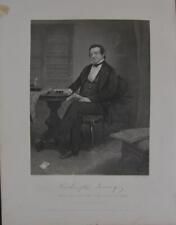 Antique Washington Irving American Author Engraving Original 1860 History picture