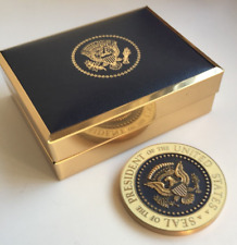 PRESIDENT GEORGE W BUSH -RARE AUTHENTIC CHALLENGE COIN & BOX- WHITE HOUSE-ISSUE picture