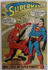 Superman #220 - Oct 1969, Powers Swapped Flash Appearance, High Grade picture