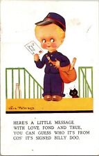 Little Boy Mail Man Letter Delivery Vera Paterson Vintage Postcard I58 picture