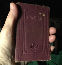 Pocket Bible 1880 Testament ABS Given To Son My Mother 1881 Cloth Book Religious picture