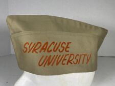 Vintage 1950s Syracuse University ROTC Khaki Military Garrison Cap  picture