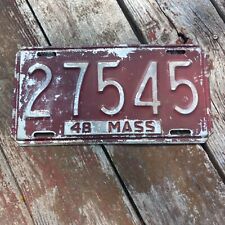 1948 Massachusetts License Plate - 
