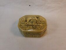 Vintage Kashmir India Hand Made Lacquered Paper Mache Trinket Box picture