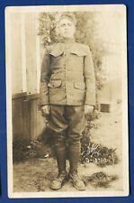 US Army Dough Boys WW1 real photo postcard RPPC AZO stamp block ID picture