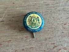 1820-1920 State Of Maine Centennial Pinback Badge Pin Button Vtg Atq Bad Bastian picture