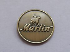 Marlin Firearms Logo Brass Plated Pin for Hat Jacket Long Live the Lever Gun NEW picture