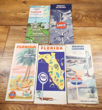 5-VTG 1960'S/70'S FLORIDA/GEORGIA/ALABAMA/ARK HIGHWAY/SERVICE STATION Road Maps picture
