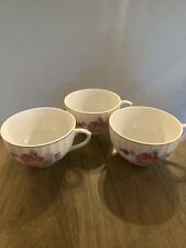 Lot Of 3: Vintage China Porcelain Teacups Pink Roses Made In Japan  Pre-owned. picture