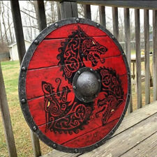 Eivor Valhalla Raven Viking Battle Shields Dragon Pattern Props Medieval Decor picture