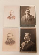 Lot Of 4 - Antique Photo Cabinet Cards Of Men Portraits Omaha, Nebraska 1800's picture