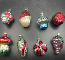 Vintage Colom BIA Colombia Blown Glass Christmas Ornament Lot of 8 picture