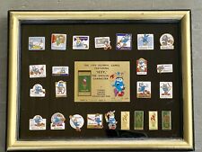 USA TEAM ATLANTA 1996 OLYMPIC GAMES IZZY OLYMPIAD  PIN COLLECTION framed picture