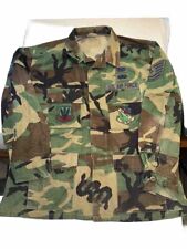 USAF  Woodland Camo BDU W/Patches Shirt/Coat  XL LONG picture