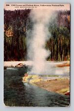 Yellowstone National Park, Cliff Geyser, Series #5508 Vintage Souvenir Postcard picture