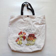 Rare Vintage 1978 Garfield Tote Bag Comic Strip RARE (stains) 18X18 picture