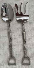 Vagabond House Equestrian Stirrup Pewter Serving Fork And Spoon picture