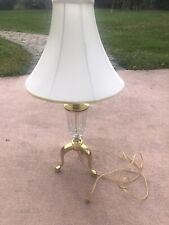 ANTIQUE BRASS & LEVITON CRYSTAL TABLE LAMP picture