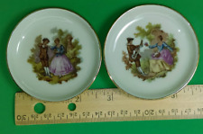 Fragonard Courting Couple Josef Kuba JKW Germany Miniature Porcelain Plates VTG picture