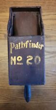 PATHFINDER NO 20 ANTIQUE BALLOT BOX MARBLE BLACK BALL VOTING FRATERNAL VTG 19thC picture