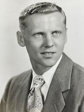 LH Photograph Handsome Man Portrait 1950's Suit Attractive Studio Headshot picture