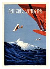 POSTCARD GERMAN AVIATION SEEFLUG 1926 SEA FLIGHTS (SB)  picture