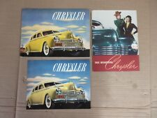 Vintage Lot of 3  1940-1941 Chrysler Dealer Brochures   M2 picture