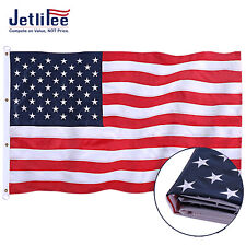 Jetlifee American Flag 8x12 ft 210D UV Protected Embroidered Stars US USA Flag picture