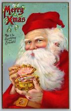 Postcard Merry Christmas Santa May It Be Sparkling and Beautiful *C5488 picture