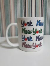 💥VINTAGE‼NEW YORK - Big Apple Theme Coffee Mug/Cup - All Over Print NEVER USED‼ picture