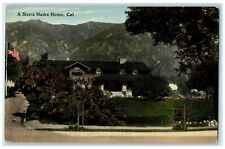c1930's View Of A Sierra Madre Home Flag California CA Unposted Vintage Postcard picture