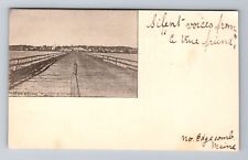Wiscassett ME-Maine, The Old Bridge, Antique, Vintage Souvenir Postcard picture