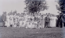 4x5 5x4 4 x 5 Antique Glass Plate Negative  Large Church group or Family Reunion picture