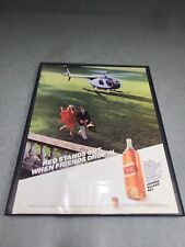 1984 Hughes 500C Helicopter  Johnnie Walker Red Scotch print Ad Framed 8.5x11 picture