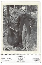 Man With Photography Equipment, Antique Cabinet Card Photo, Bailey's Harbor WI picture