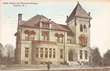 Public Library & Memorial Building, Westerly, R.I., Early Postcard, Used in 1921 picture