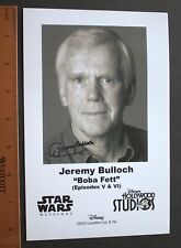 Disney Star Wars Weekends Jeremy Bulloch photo signed w/ photographic signature picture