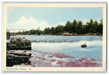 c1940's Bridge View Burleigh Falls Ontario Canada Vintage Unposted Postcard picture