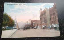 Vintage Wahington Ave Ogden Utah Street Scene Photo Postcard picture