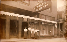 Wolf's Millinery on 245 Second Street Elyria Ohio OH 1910s RPPC Postcard Photo picture