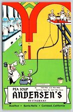 California Pea Soup Andersens Restaurant Advertisement DB UNP Postcard picture