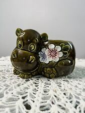 Vintage Norleans Hippo Hippopotamus Ceramic Planter  Mid Century Japan picture