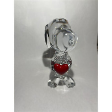 Baccarat Peanuts Snoopy Crystal With Heart Kawaii Authentic Japan NEW IMPORT picture