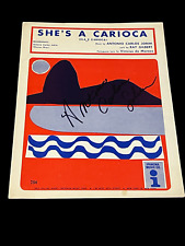 Antonio Carlos Jobim She's A Carioca Brazil Jazz Signed Autograph Sheet Music picture