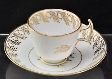 Antique New Hall Porcelain Gold Cup and Saucer circa 1805 picture