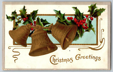 Christmas Greetings - Vintage Postcard - Posted 1908 picture