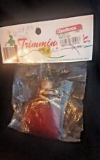 ANGEL PLAYING DRUM CHRISTMAS ORNAMENT IN SACK VINTAGE TRIMMINGS ETC NEW BRADLEES picture