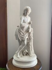 Antique Classical Apollo Parian Ware Porcelain Sculpture/Statue Large w/ Sheep picture